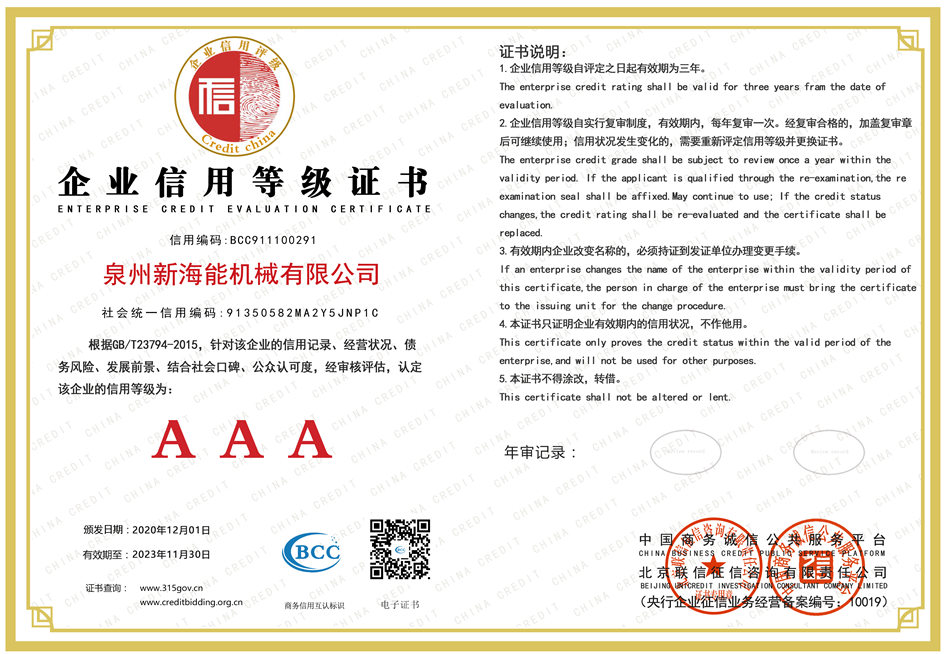 Certificado de Avaliação de Crédito Enterprise